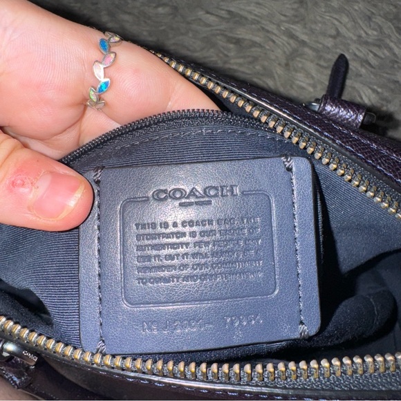 Coach Rowan Satchel Bag Navy Blue - Picture 5 of 15